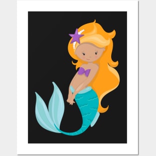 Mermaid Princess Posters and Art